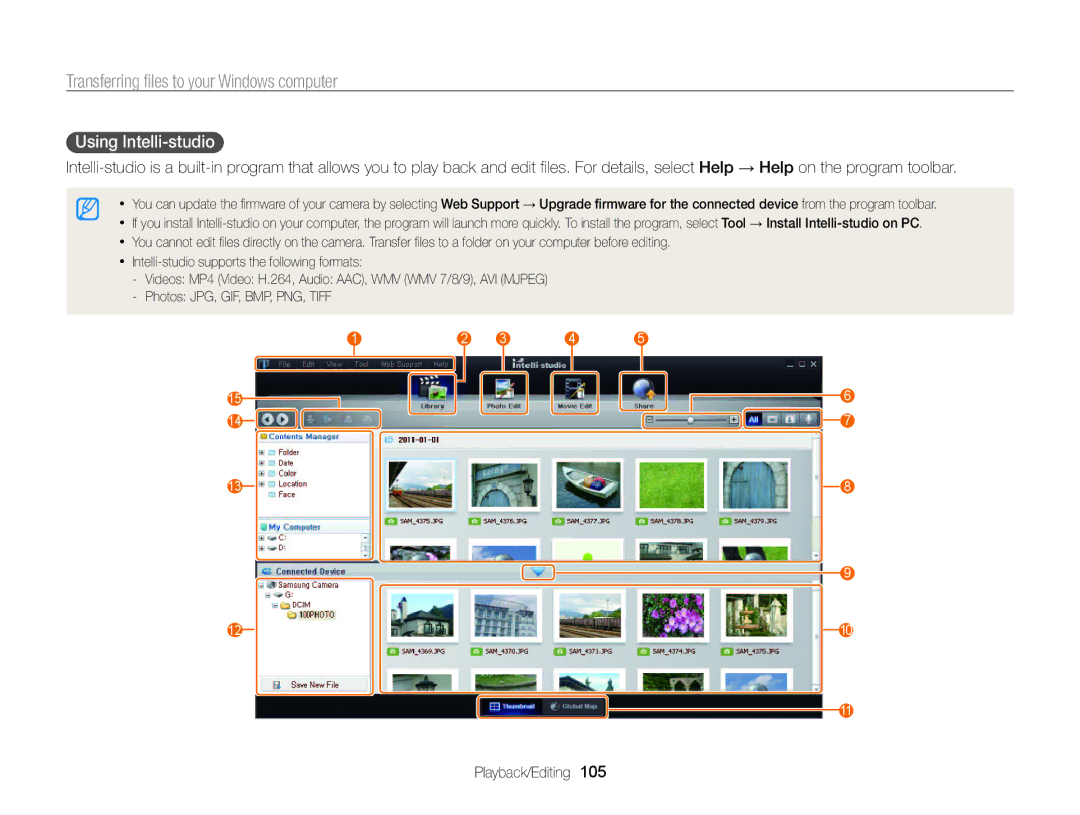 Samsung ECMV800ZBPBUS user manual Using Intelli-studio  